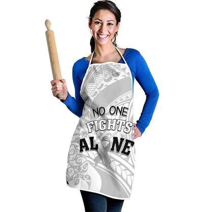 Polynesia Brain Cancer Apron No One Fights Alone