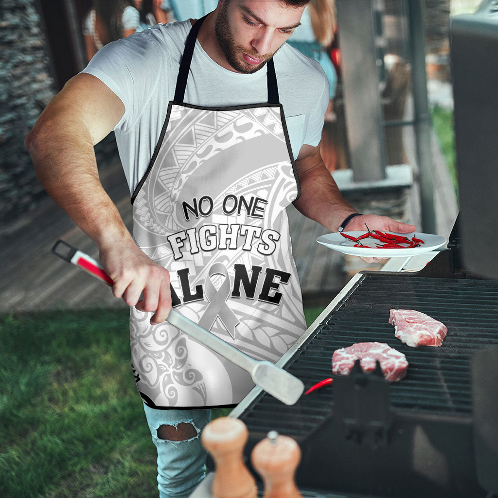 Polynesia Brain Cancer Apron No One Fights Alone