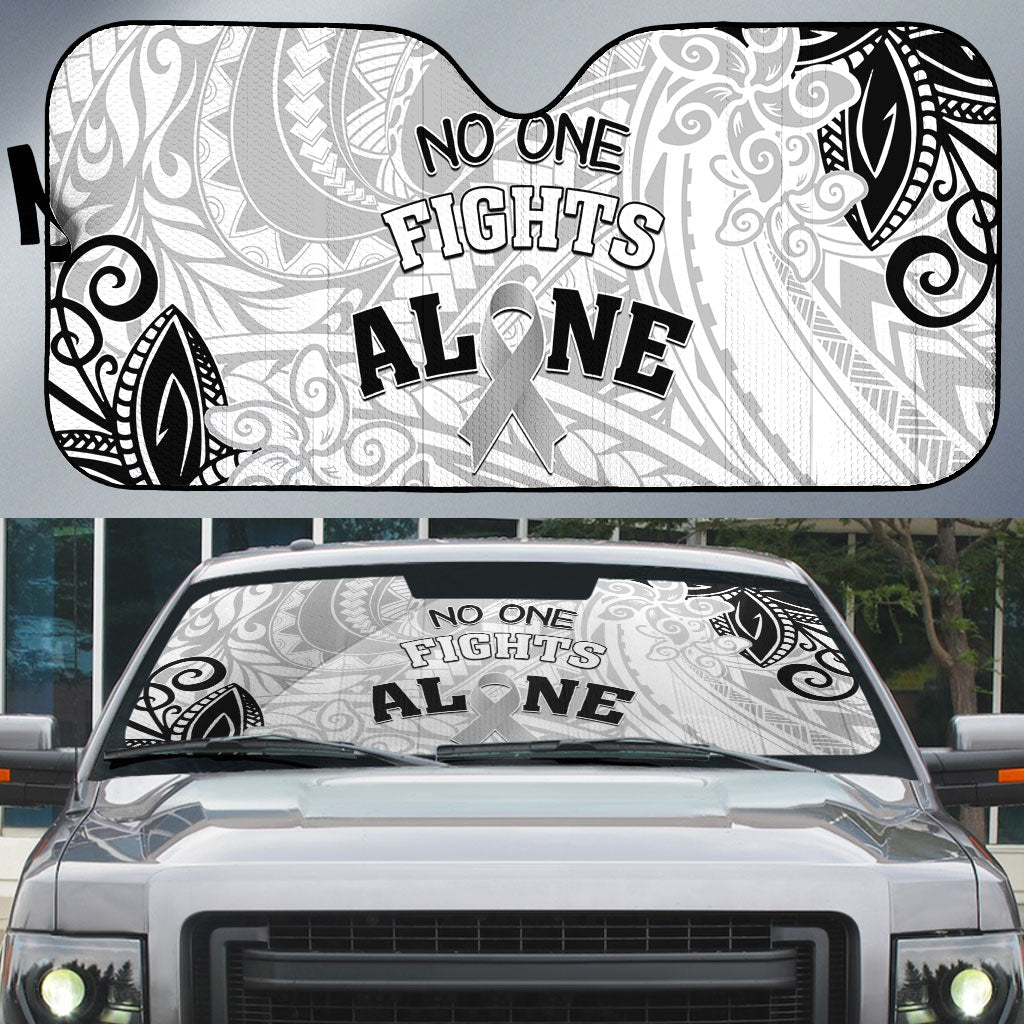Polynesia Brain Cancer Auto Sun Shade No One Fights Alone