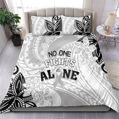 Polynesia Brain Cancer Bedding Set No One Fights Alone