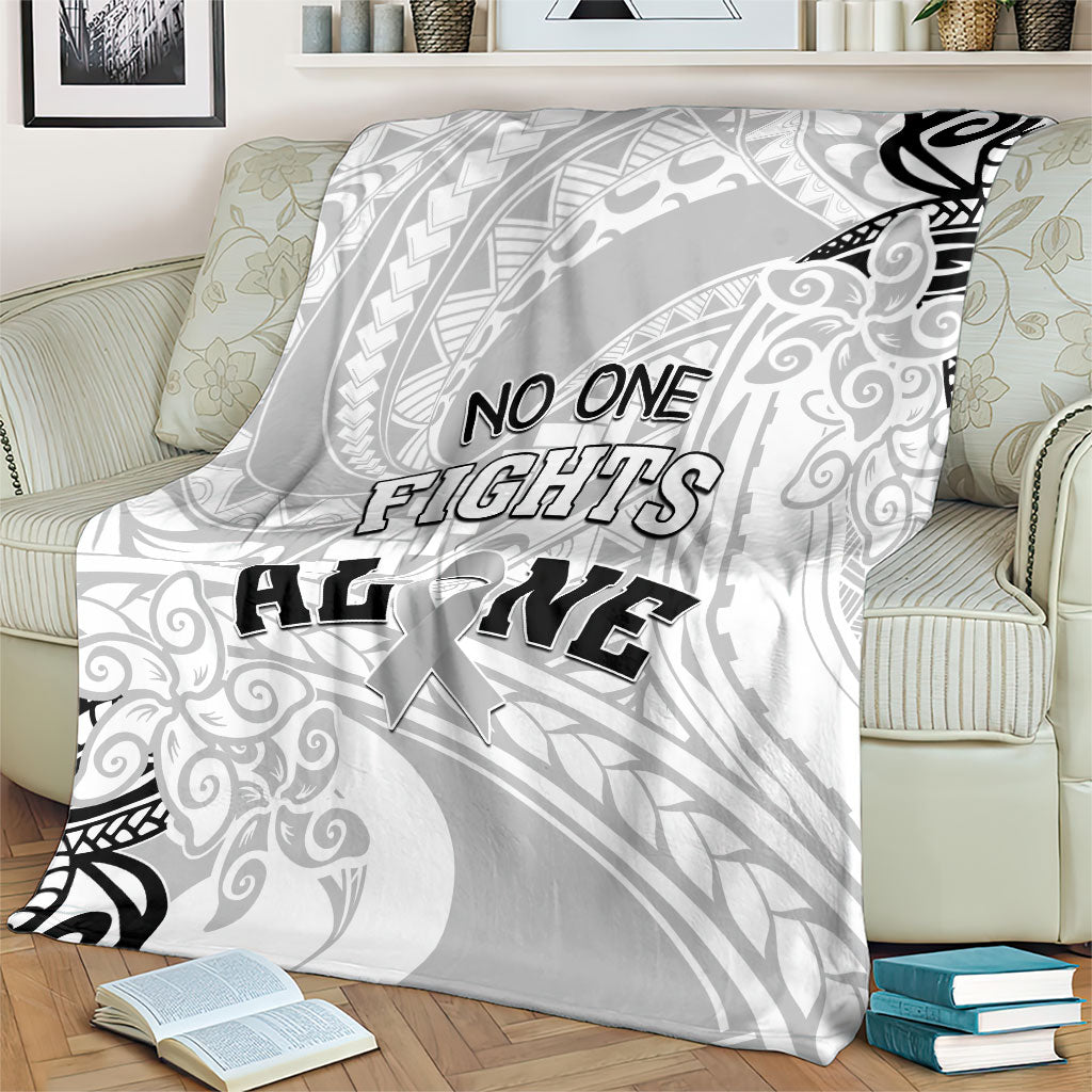 Polynesia Brain Cancer Blanket No One Fights Alone