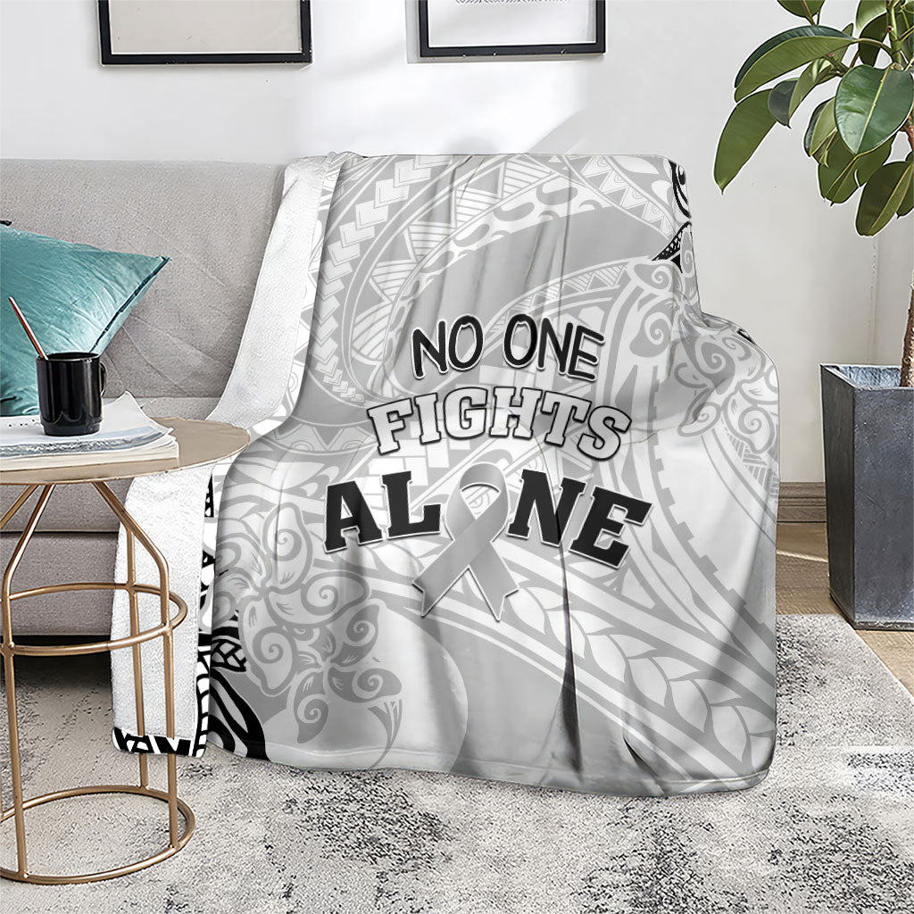 Polynesia Brain Cancer Blanket No One Fights Alone