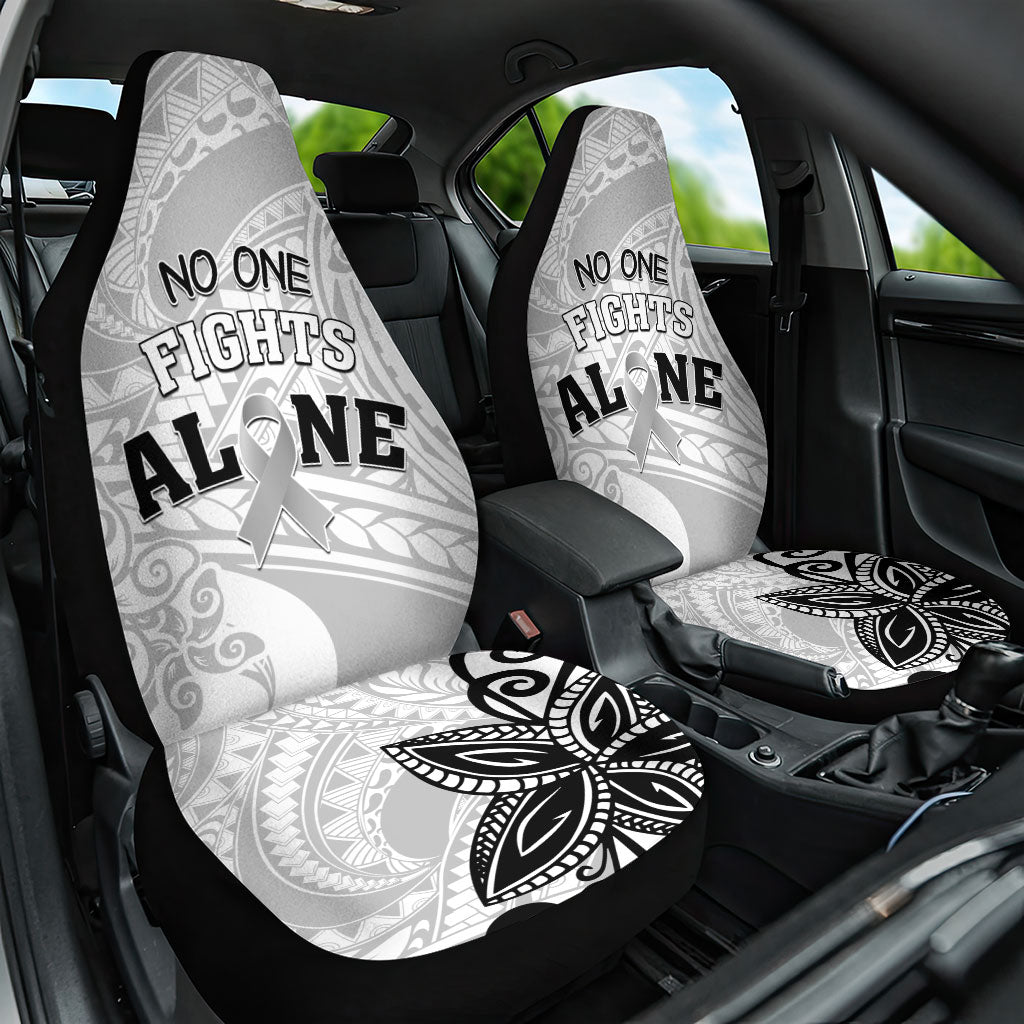 Polynesia Brain Cancer Car Seat Cover No One Fights Alone