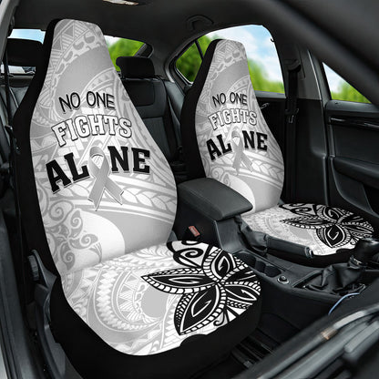 Polynesia Brain Cancer Car Seat Cover No One Fights Alone
