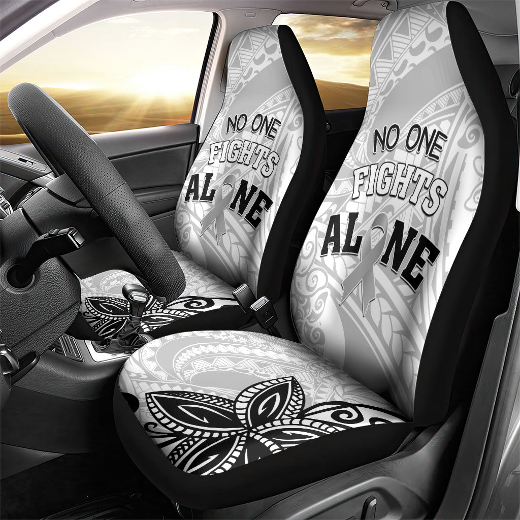 Polynesia Brain Cancer Car Seat Cover No One Fights Alone