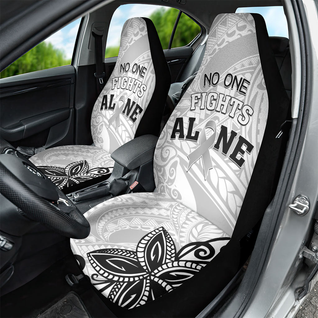 Polynesia Brain Cancer Car Seat Cover No One Fights Alone