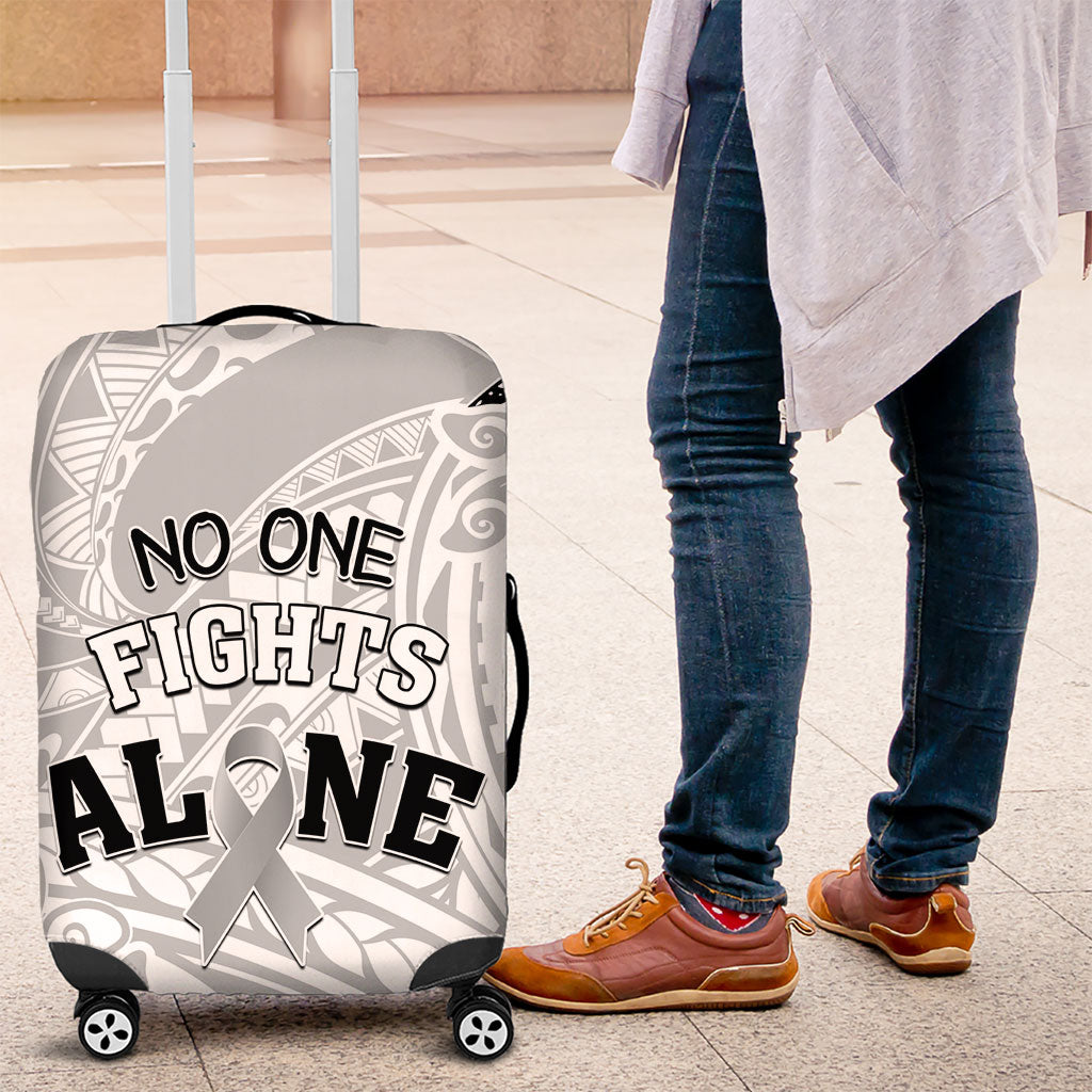 Polynesia Brain Cancer Luggage Cover No One Fights Alone