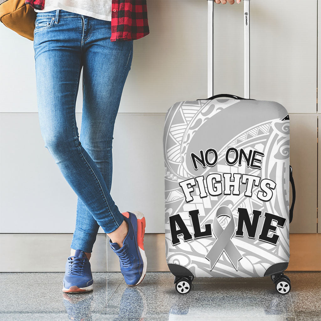 Polynesia Brain Cancer Luggage Cover No One Fights Alone
