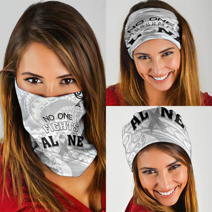 Polynesia Brain Cancer Neck Gaiter No One Fights Alone
