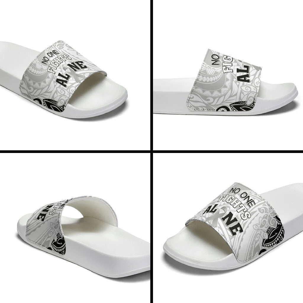 Polynesia Brain Cancer Slide Sandals No One Fights Alone