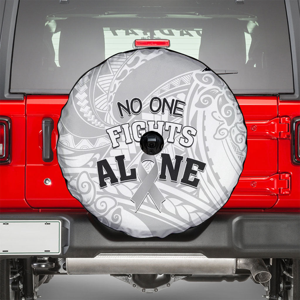 Polynesia Brain Cancer Spare Tire Cover No One Fights Alone