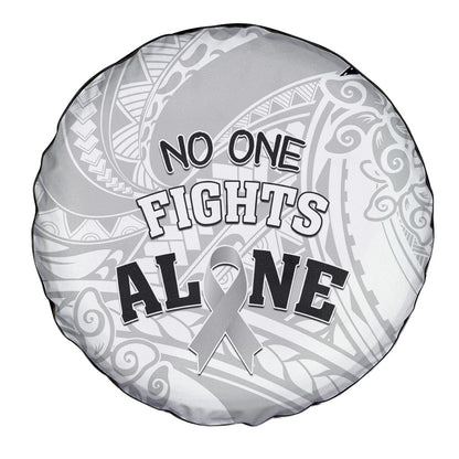 Polynesia Brain Cancer Spare Tire Cover No One Fights Alone