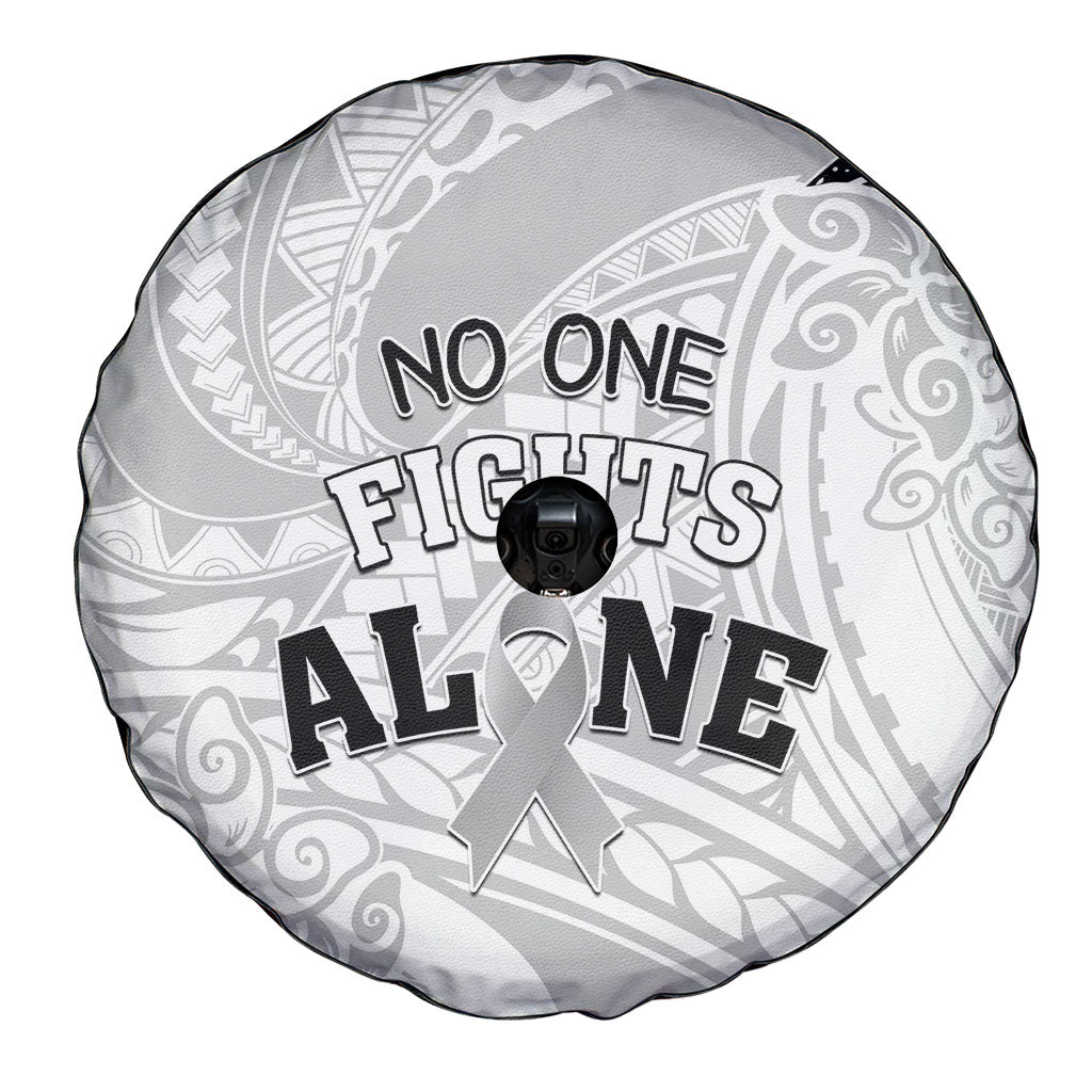 Polynesia Brain Cancer Spare Tire Cover No One Fights Alone