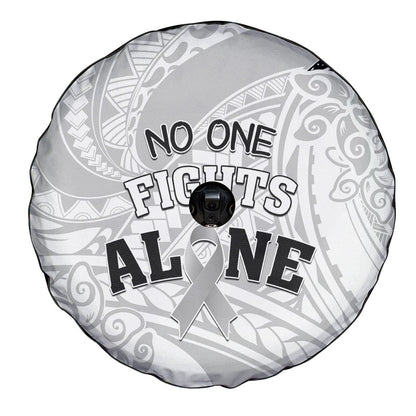 Polynesia Brain Cancer Spare Tire Cover No One Fights Alone