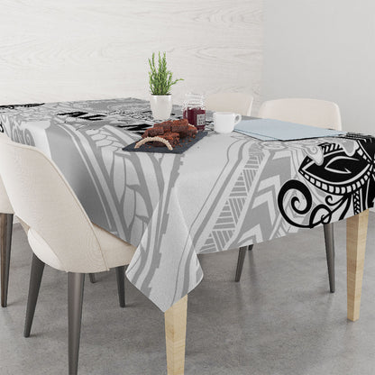 Polynesia Brain Cancer Tablecloth No One Fights Alone