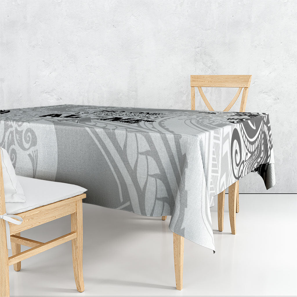 Polynesia Brain Cancer Tablecloth No One Fights Alone