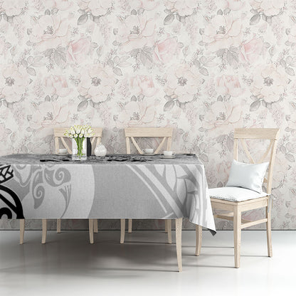 Polynesia Brain Cancer Tablecloth No One Fights Alone