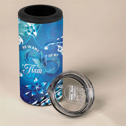 Polynesia Autism Support 4 in 1 Can Cooler Tumbler Be In Awe Of My 'Tism