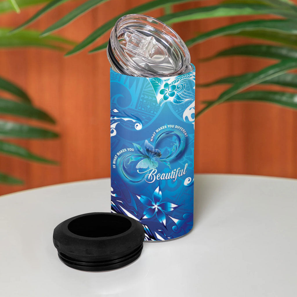 Polynesia Autism Support 4 in 1 Can Cooler Tumbler Be In Awe Of My 'Tism