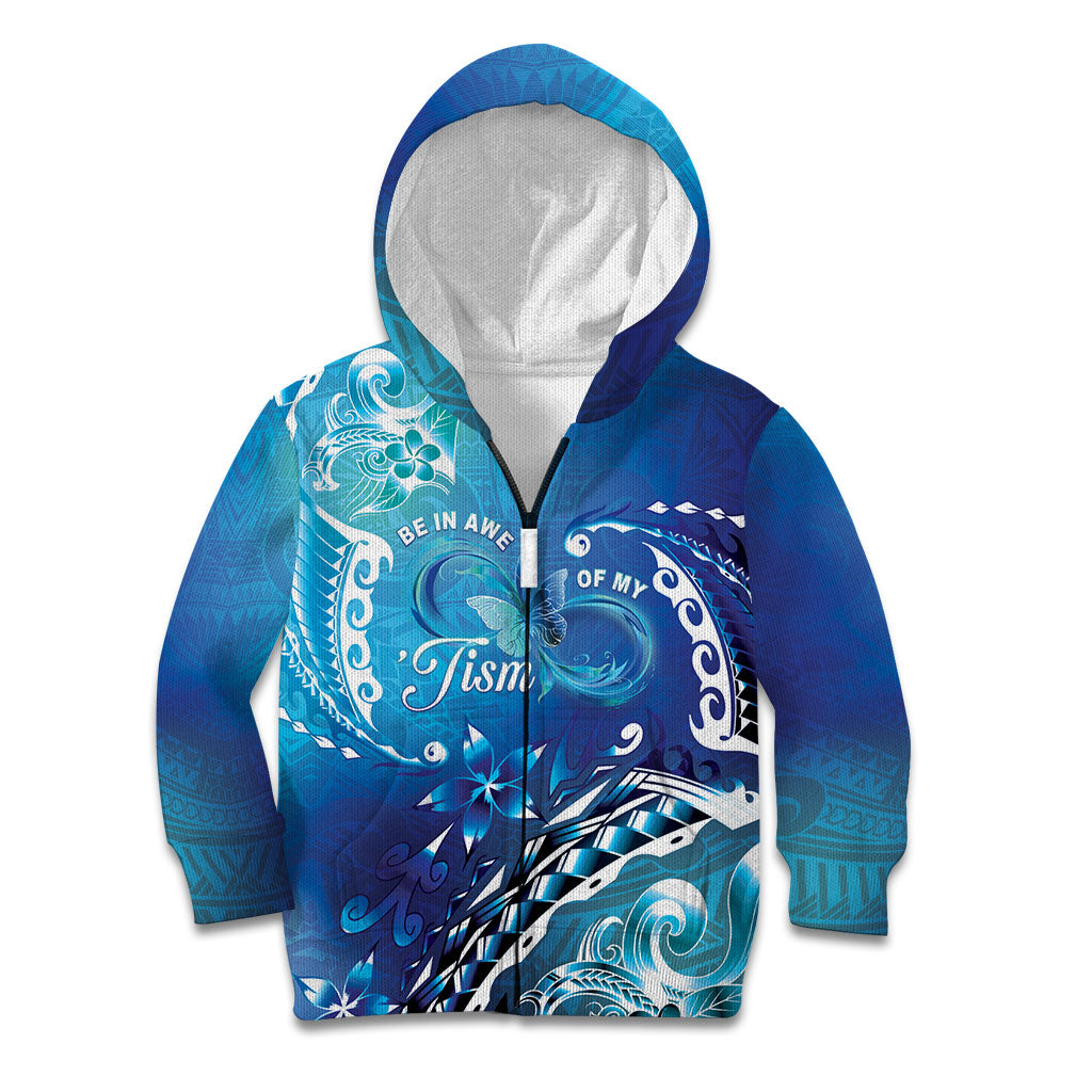 Polynesia Autism Support Kid Hoodie Be In Awe Of My 'Tism