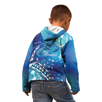 Polynesia Autism Support Kid Hoodie Be In Awe Of My 'Tism