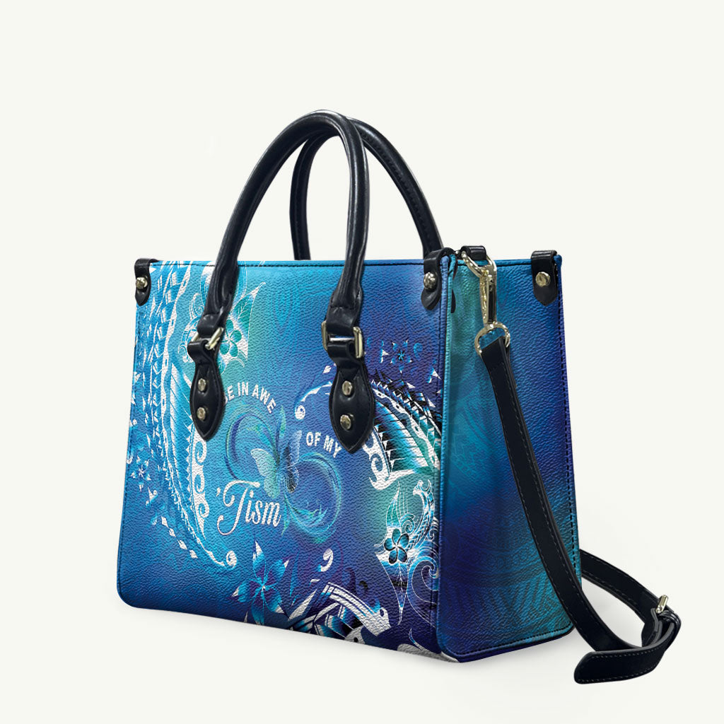 Polynesia Autism Support Leather Bag Be In Awe Of My 'Tism