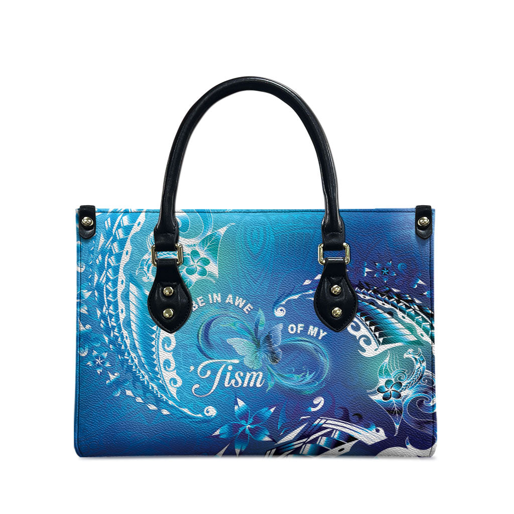 Polynesia Autism Support Leather Bag Be In Awe Of My 'Tism