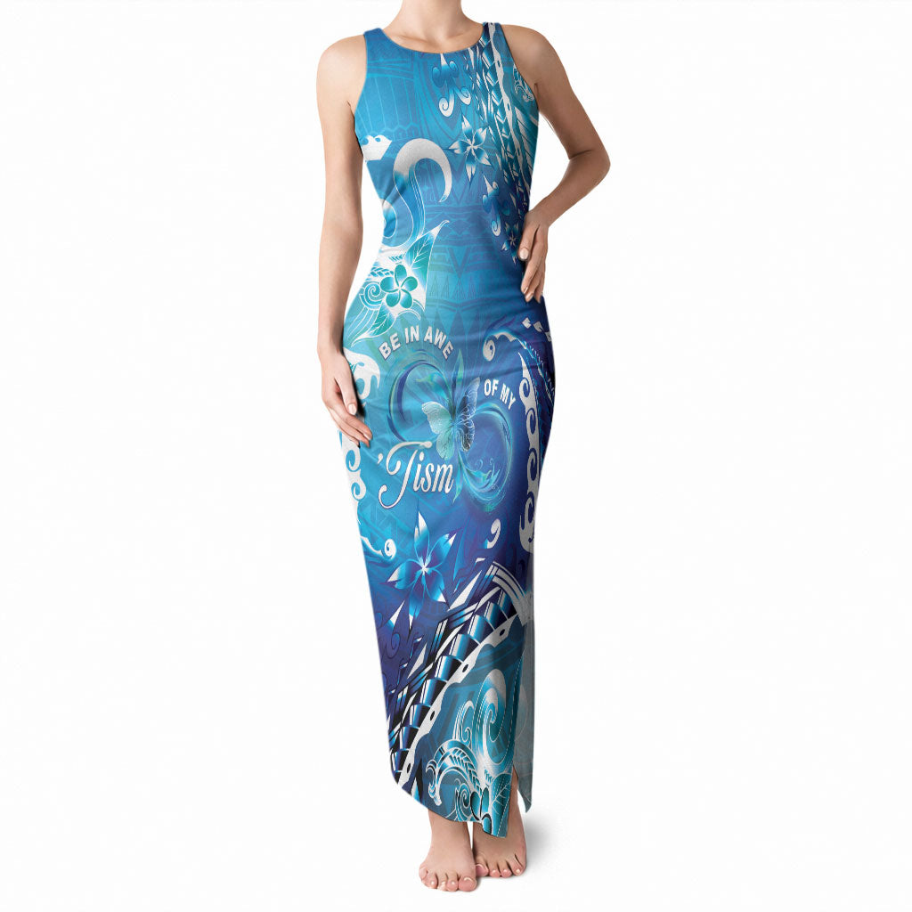 Polynesia Autism Support Tank Maxi Dress Be In Awe Of My 'Tism
