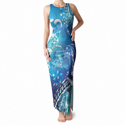 Polynesia Autism Support Tank Maxi Dress Be In Awe Of My 'Tism