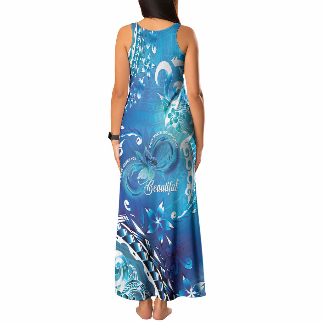 Polynesia Autism Support Tank Maxi Dress Be In Awe Of My 'Tism