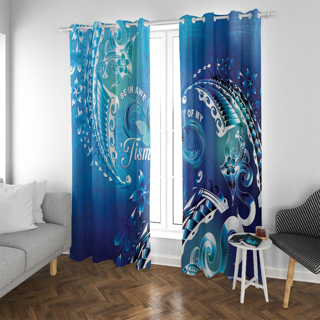 Polynesia Autism Support Window Curtain Be In Awe Of My 'Tism