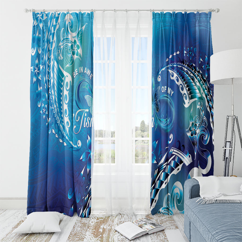 Polynesia Autism Support Window Curtain Be In Awe Of My 'Tism