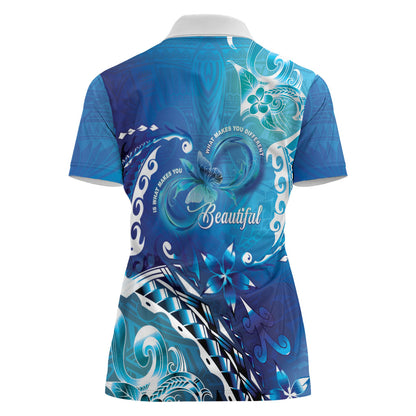 Polynesia Autism Support Women Polo Shirt Be In Awe Of My 'Tism