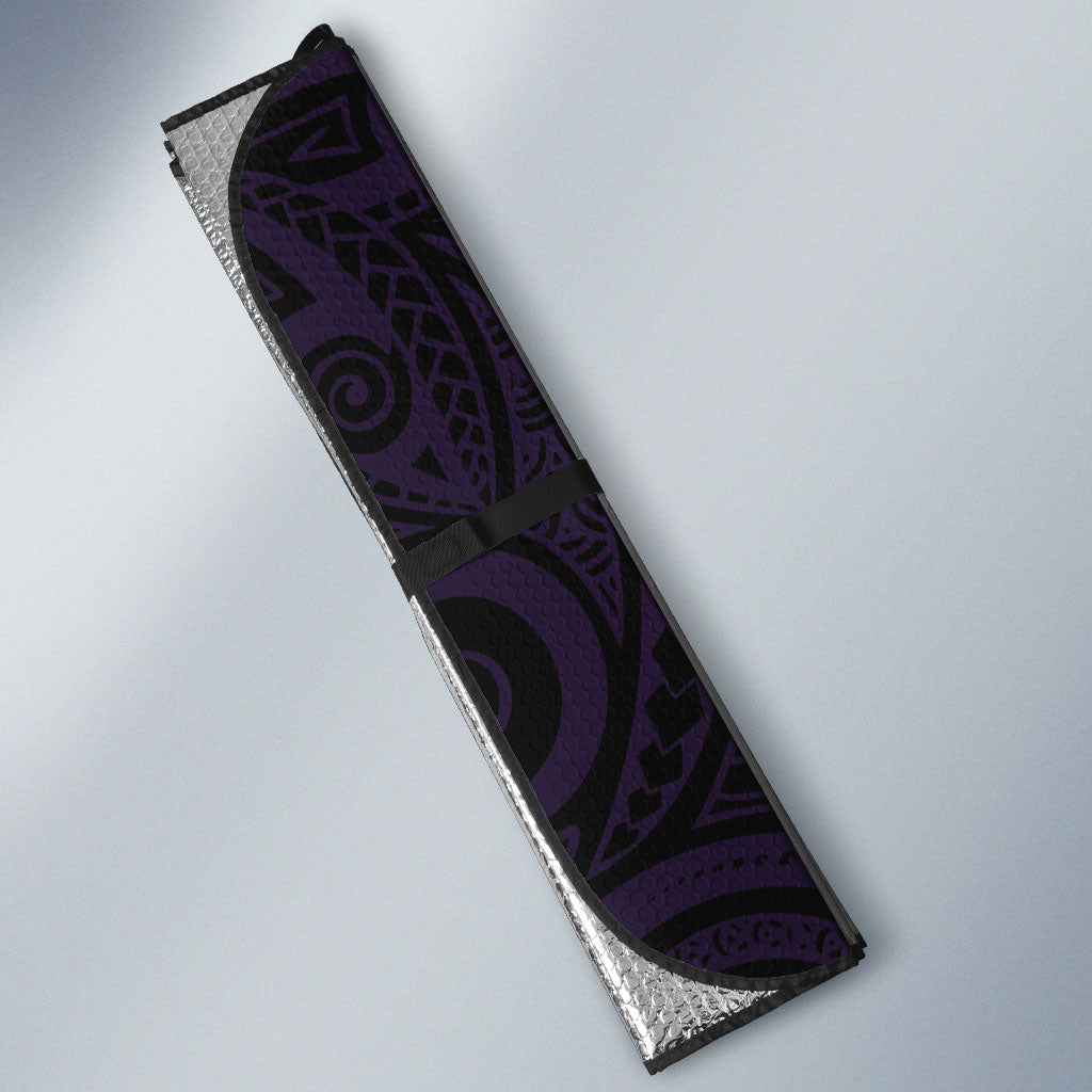 Lupus Warrior Auto Sun Shade Never Give Up Polynesian Style
