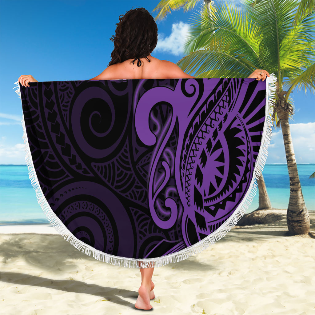 Lupus Warrior Beach Blanket Never Give Up Polynesian Style