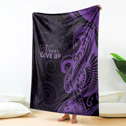 Lupus Warrior Blanket Never Give Up Polynesian Style