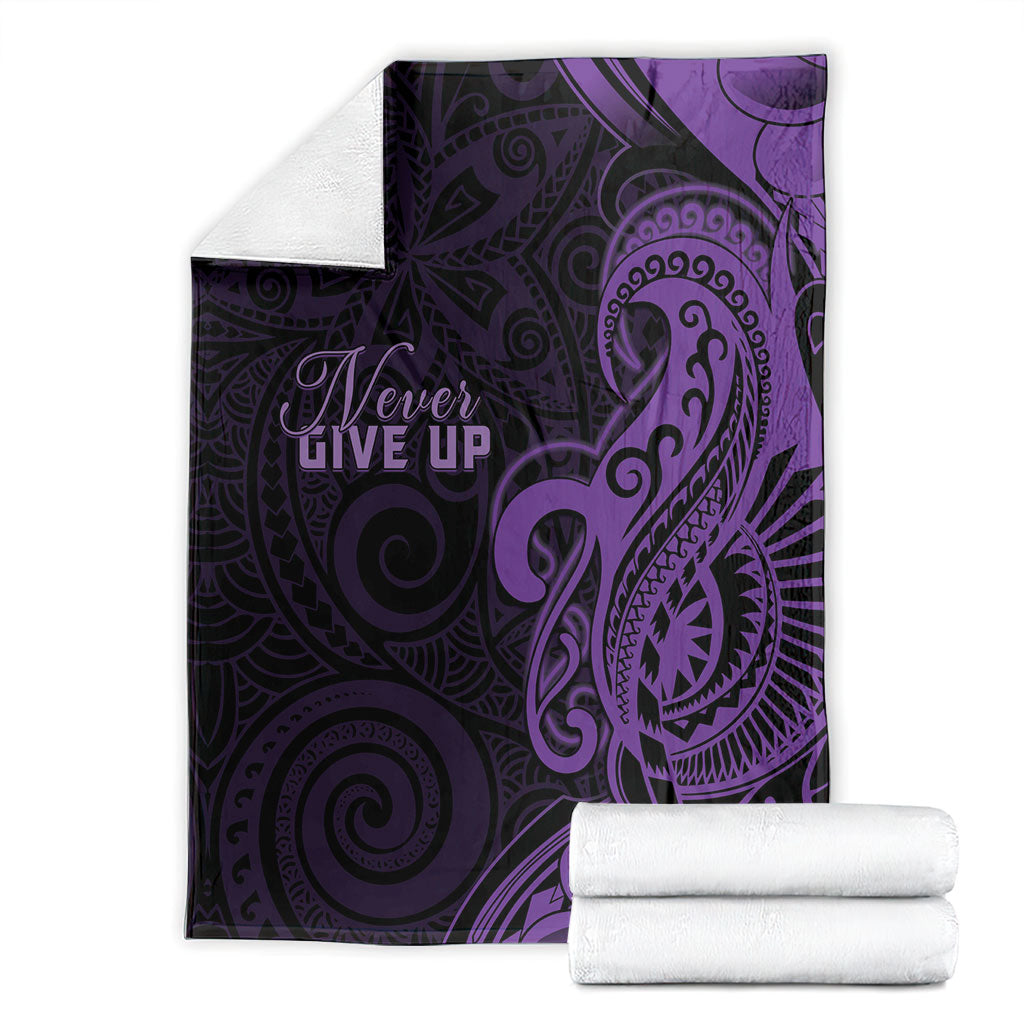 Lupus Warrior Blanket Never Give Up Polynesian Style