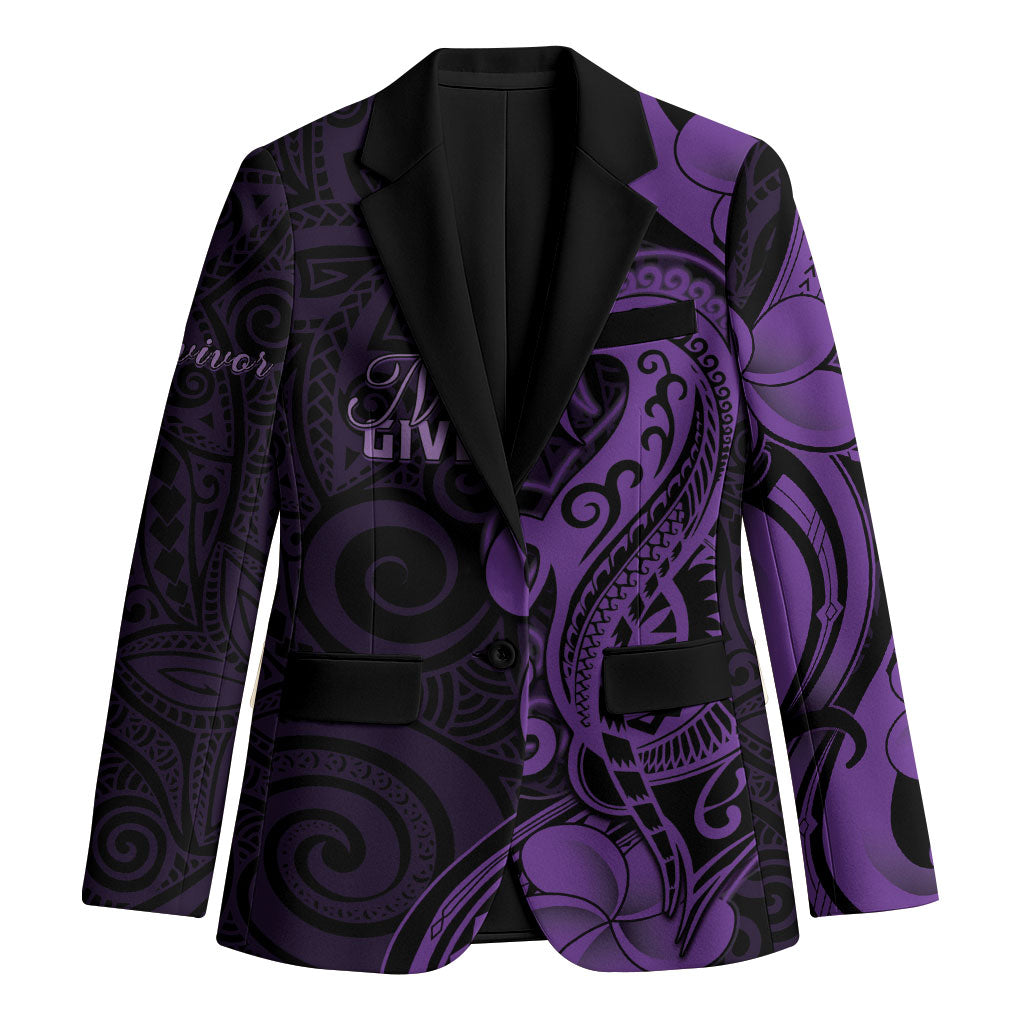 Personalised Lupus Warrior Blazer Never Give Up Polynesian Style