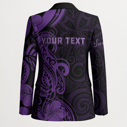 Personalised Lupus Warrior Blazer Never Give Up Polynesian Style