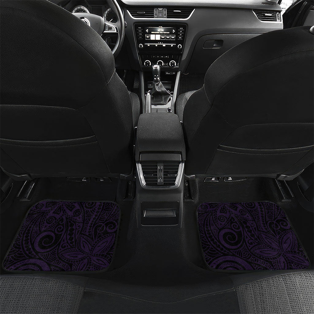 Personalised Lupus Warrior Car Mats Never Give Up Polynesian Style