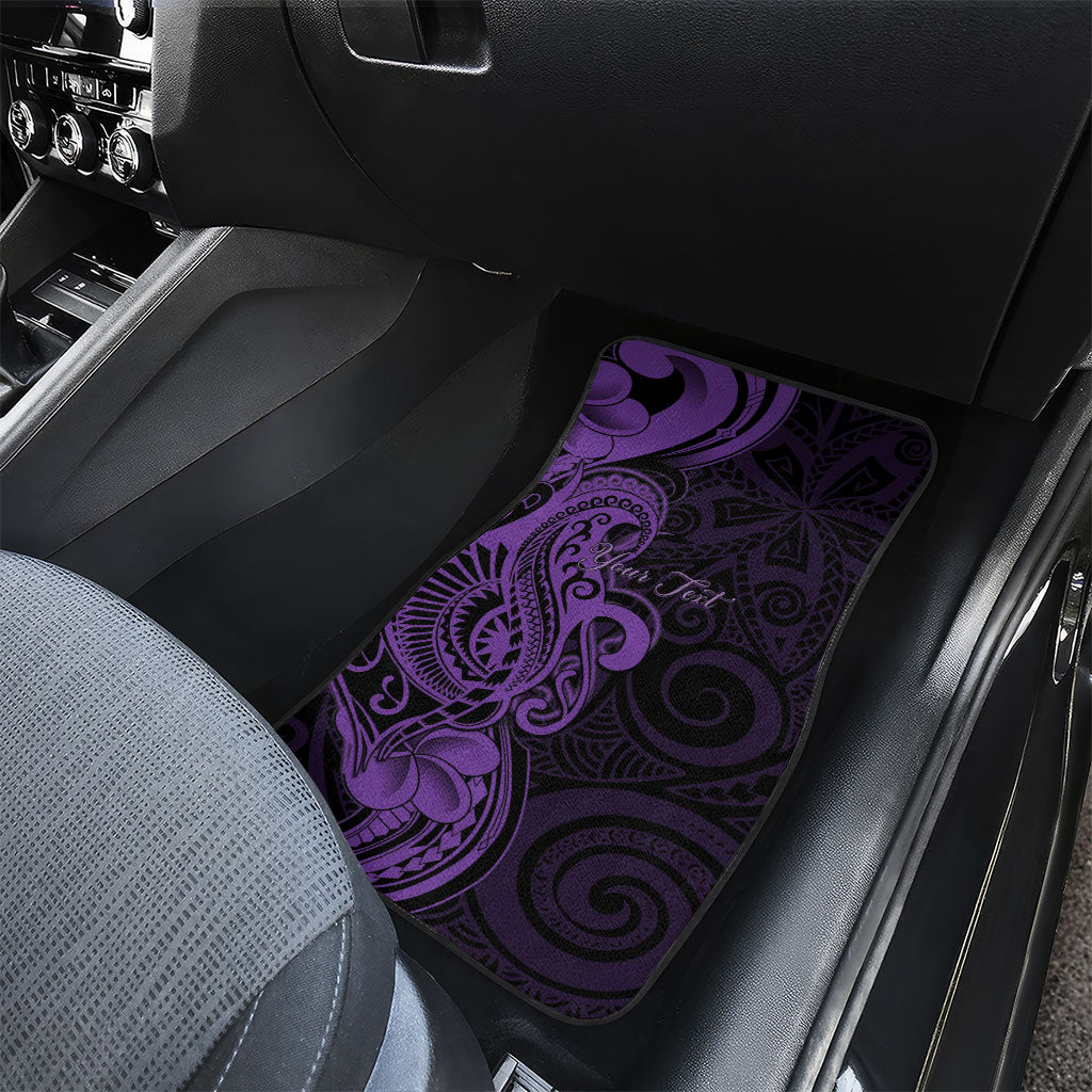 Personalised Lupus Warrior Car Mats Never Give Up Polynesian Style