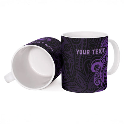 Personalised Lupus Warrior Ceramic Mug Never Give Up Polynesian Style