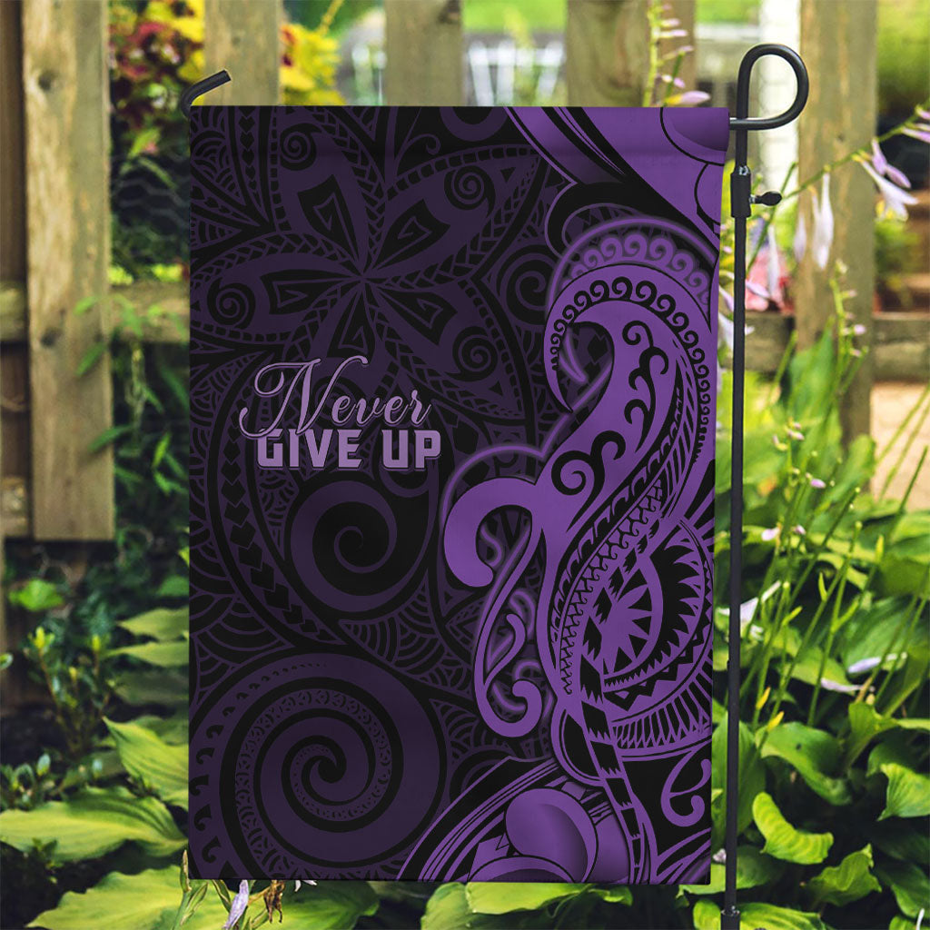 Lupus Warrior Garden Flag Never Give Up Polynesian Style