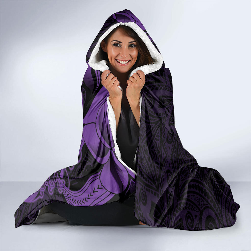 Lupus Warrior Hooded Blanket Never Give Up Polynesian Style