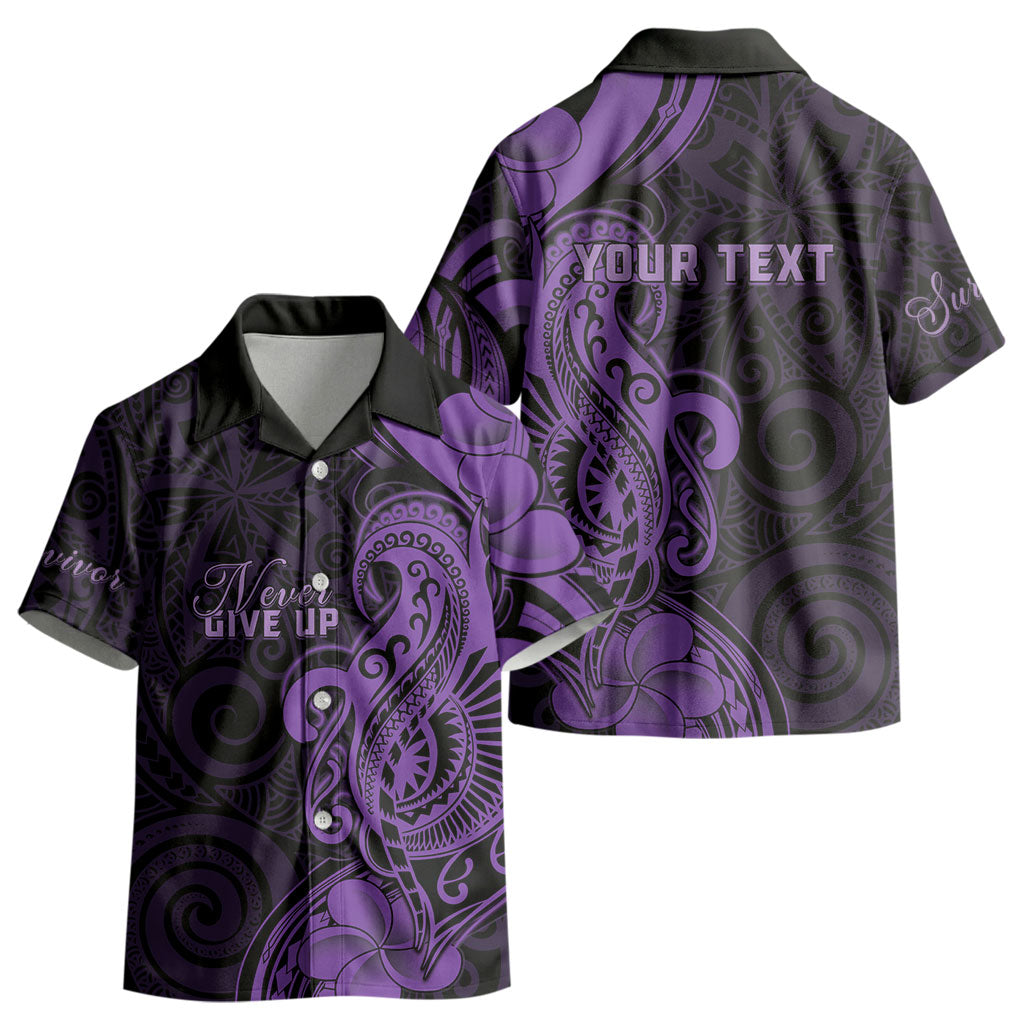 Personalised Lupus Warrior Kid Hawaiian Shirt Never Give Up Polynesian Style
