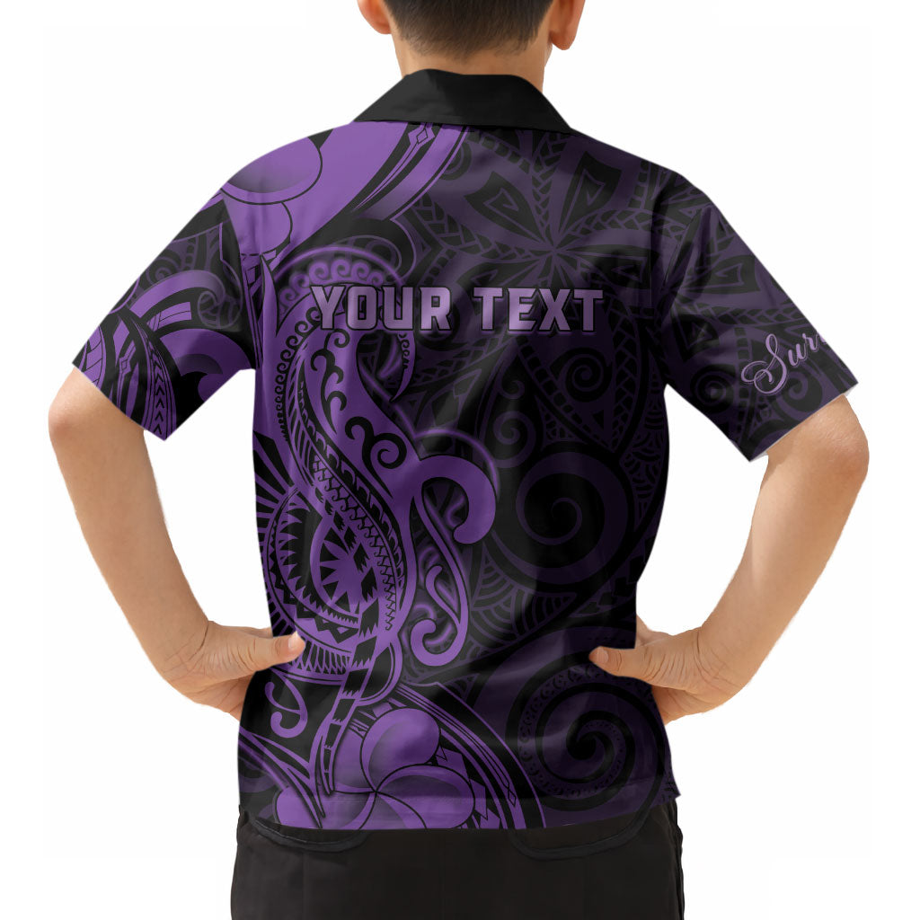 Personalised Lupus Warrior Kid Hawaiian Shirt Never Give Up Polynesian Style