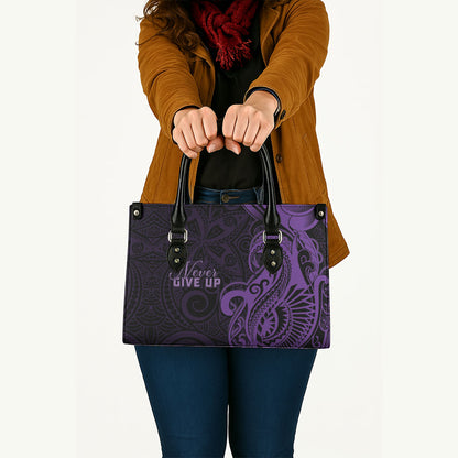 Lupus Warrior Leather Bag Never Give Up Polynesian Style