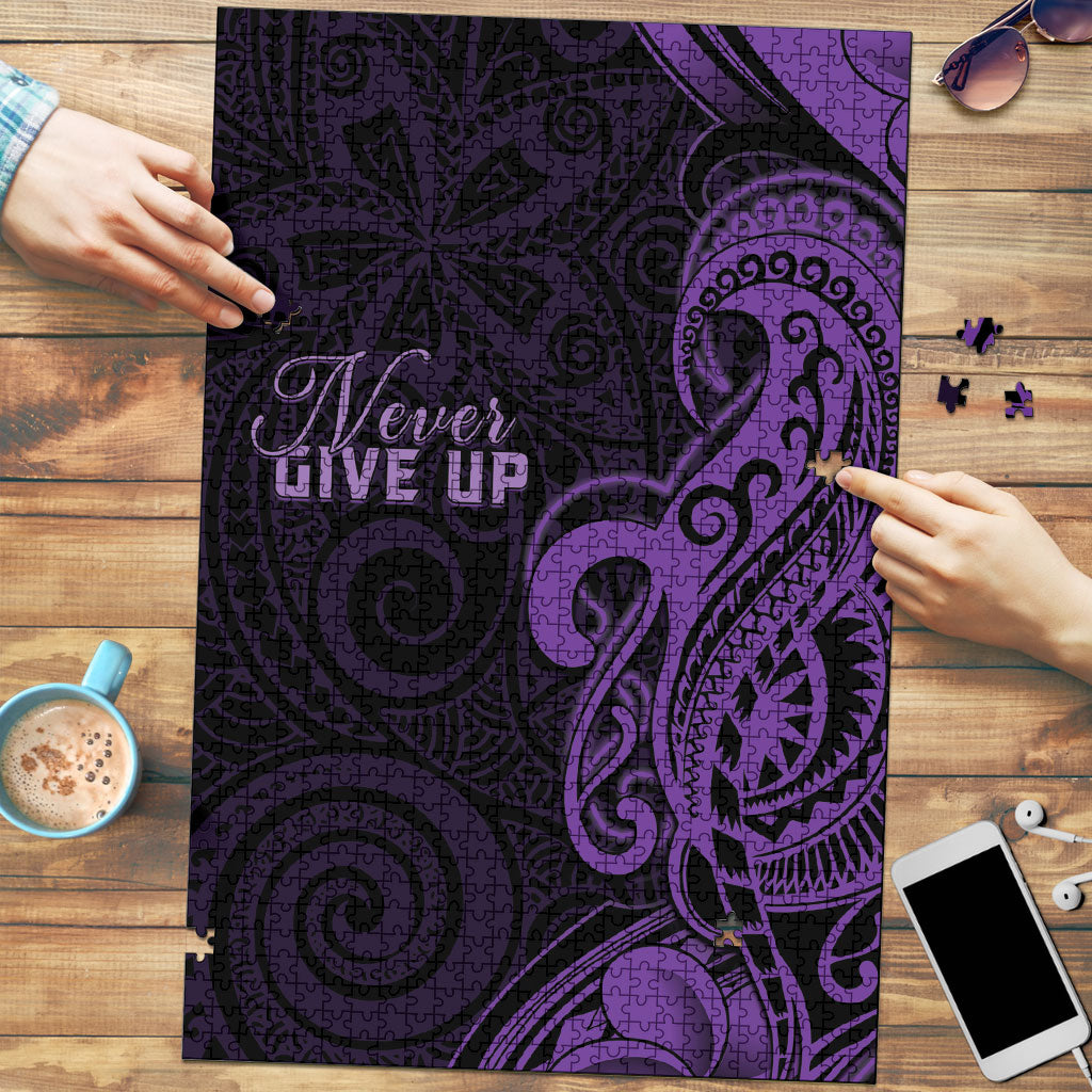 Lupus Warrior Puzzle Never Give Up Polynesian Style