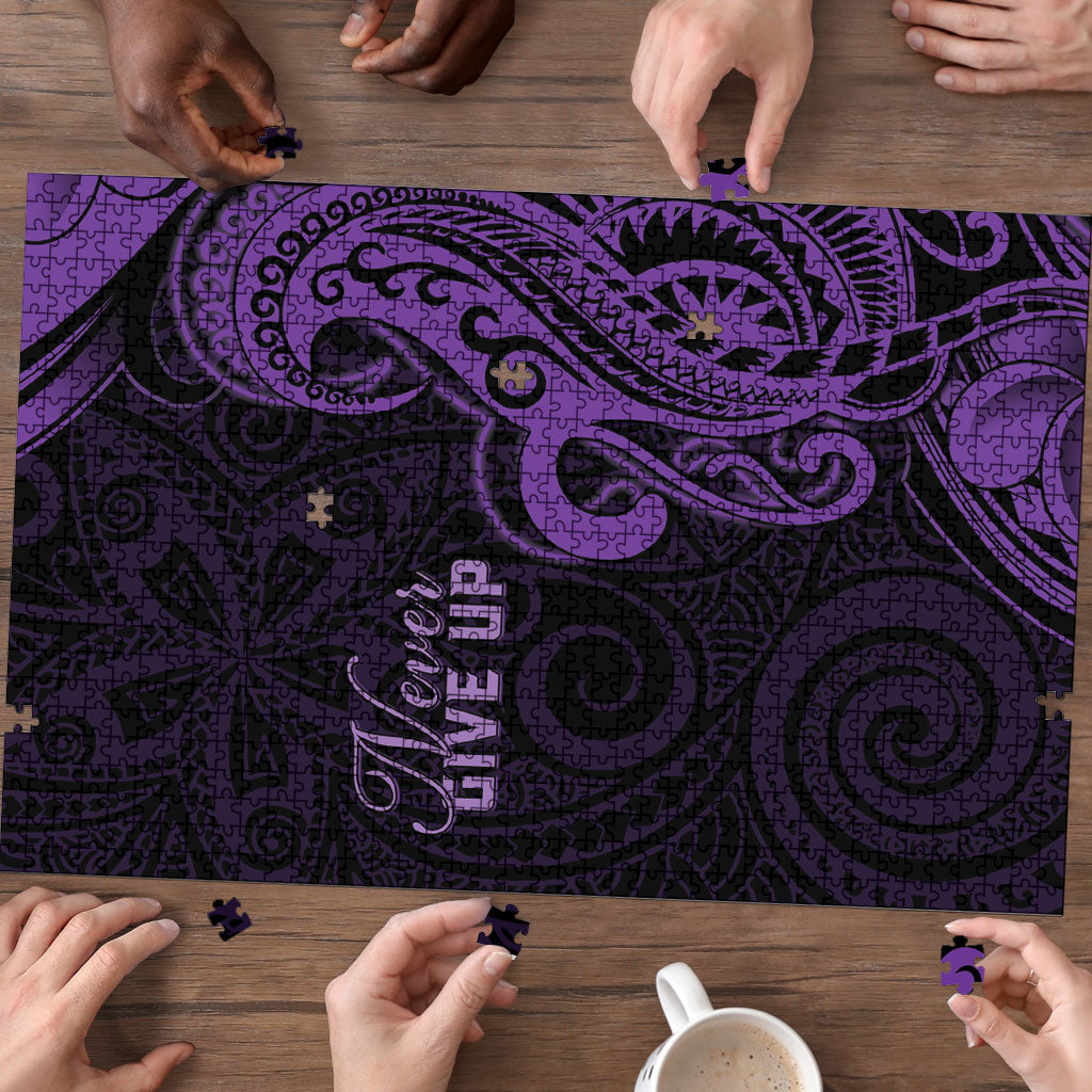 Lupus Warrior Puzzle Never Give Up Polynesian Style