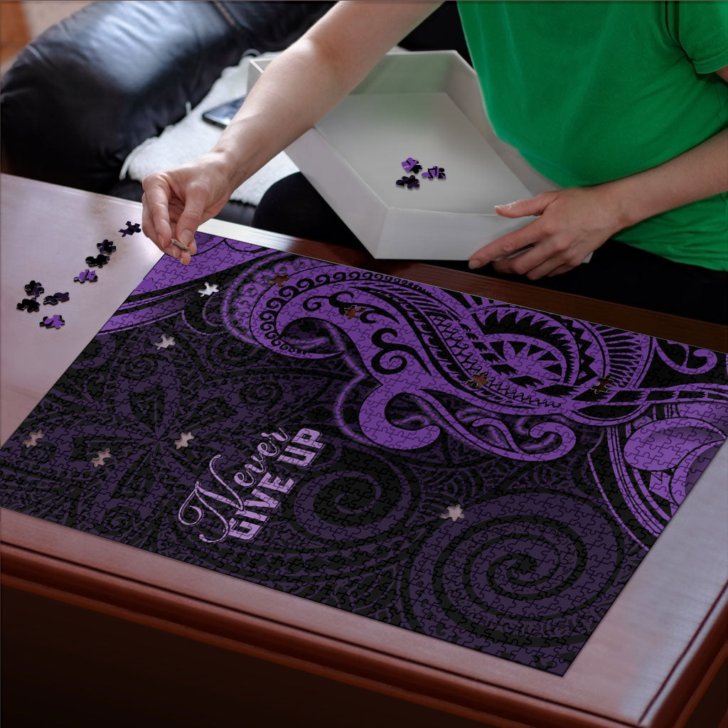 Lupus Warrior Puzzle Never Give Up Polynesian Style